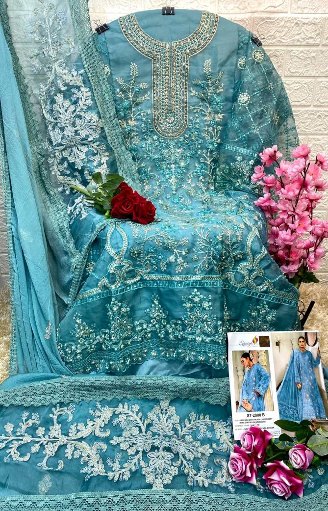 Saniya ST-2008 Fancy Festive Wear Wholesale Pakistani Salwar Suits